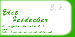 edit heidecker business card